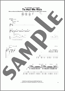 To Hell We Ride(Lostprophets) 楽譜 ギター（ソロ） ダウンロード