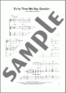 Ev'ry Time We Say Goodbye(Cole Porter) 楽譜 ギター（ソロ） ダウンロード