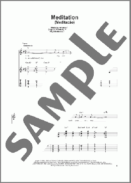 Meditation (Meditacao)(Joe Pass/Antonio Carlos Jobim) 楽譜 ギター（ソロ） ダウンロード
