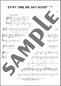 Ev'ry Time We Say Goodbye(Cole Porter/Ella Fitzgerald/Dinah Washington) 楽譜 ピアノ & ボーカル ダウンロード