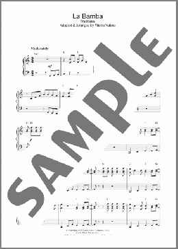 La Bamba(Ritchie Valens) 楽譜 ピアノ（ソロ） ダウンロード