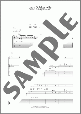 Lady D'Arbanville(Cat Stevens) 楽譜 ギター（ソロ） ダウンロード