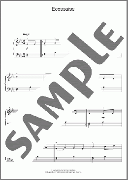 Ecossaise(Ludwig Van Beethoven) 楽譜 ピアノ（ソロ） ダウンロード