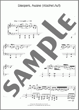 Sleepers, Awake (Wachet Auf)(Johann Sebastian Bach) 楽譜 ピアノ（ソロ） ダウンロード