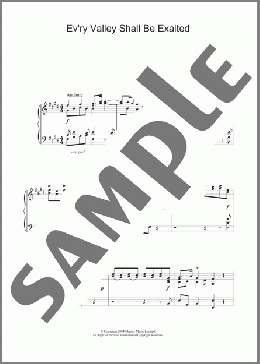 Ev'ry Valley Shall Be Exalted(George Frideric Handel) 楽譜 ピアノ（ソロ） ダウンロード