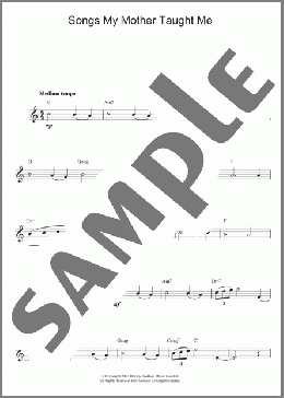 Songs My Mother Taught Me(Antonin Dvorak) 楽譜 その他 ダウンロード