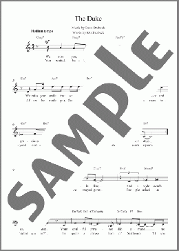 The Duke(Dave Brubeck) 楽譜 その他 ダウンロード
