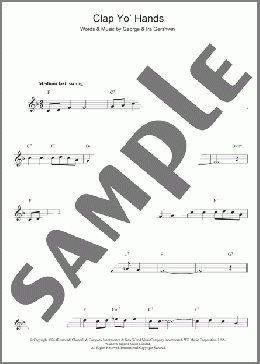 Clap Yo' Hands(George Gershwin) 楽譜 その他 ダウンロード