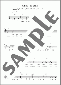 When You Smile(Shirley Bassey/William Salter) 楽譜 その他 ダウンロード