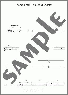 Theme From Trout Quintet(Franz Schubert) 楽譜 その他 ダウンロード