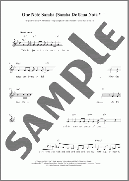 One Note Samba(Antonio Carlos Jobim) 楽譜 その他 ダウンロード