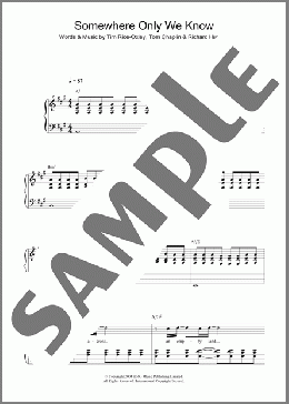 Somewhere Only We Know(Keane) 楽譜 ピアノ（ソロ） ダウンロード
