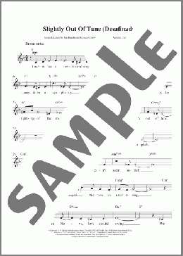 Slightly Out Of Tune(Antonio Carlos Jobim) 楽譜 その他 ダウンロード