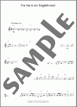 For He Is An Englishman (Top Line)(Arthur Sullivan) 楽譜 その他 ダウンロード