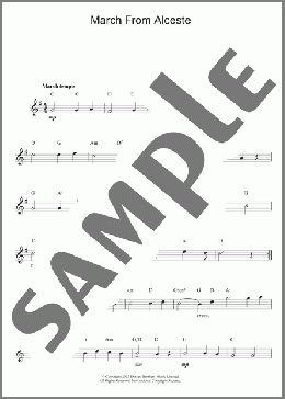 March From Alceste(Christoph Willibald Gluck) 楽譜 その他 ダウンロード