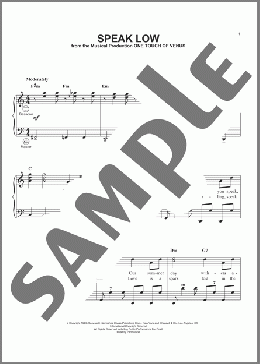 Speak Low(Kurt Weill) 楽譜 その他 ダウンロード