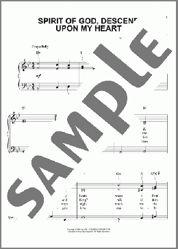 Spirit Of God, Descend Upon My Heart(George Croly) 楽譜 ピアノ（ソロ） ダウンロード