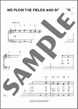 We Plow The Fields And Scatter(Matthias Claudius) 楽譜 ピアノ（ソロ） ダウンロード