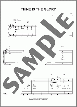 Thine Is The Glory(George Frederick Handel) 楽譜 ピアノ（ソロ） ダウンロード