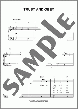 Trust And Obey(John H. Sammis) 楽譜 ピアノ（ソロ） ダウンロード