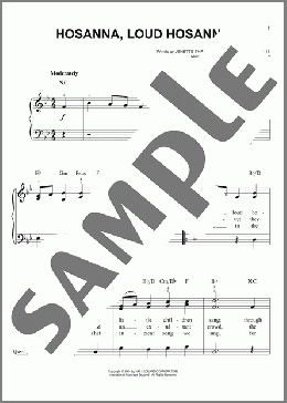 Hosanna, Loud Hosanna(Jennette Threlfall) 楽譜 ピアノ（ソロ） ダウンロード
