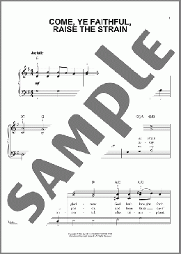 Come, Ye Faithful, Raise The Strain(John Mason Neale) 楽譜 ピアノ（ソロ） ダウンロード