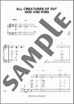 All Creatures Of Our God And King(Francis Of Assisi) 楽譜 ピアノ（ソロ） ダウンロード
