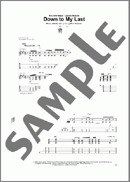 Down To My Last(Alter Bridge) 楽譜 ギター（ソロ） ダウンロード