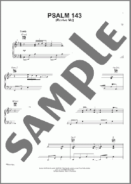 Psalm 143 (Revive Me)(Shane & Shane) 楽譜 ピアノ & ボーカル & ギター ダウンロード