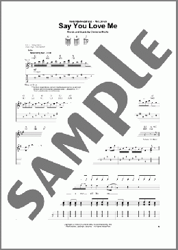 Say You Love Me(Fleetwood Mac) 楽譜 ギター（ソロ） ダウンロード