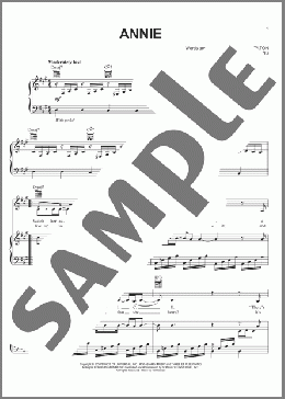 Annie(Vanessa Carlton) 楽譜 ピアノ & ボーカル & ギター ダウンロード