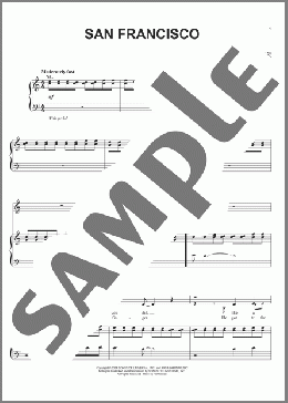 San Francisco(Vanessa Carlton) 楽譜 ピアノ & ボーカル & ギター ダウンロード