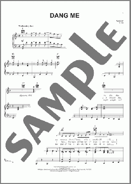 Dang Me(Roger Miller) 楽譜 ピアノ & ボーカル & ギター ダウンロード