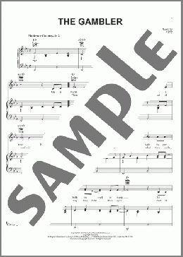 The Gambler(Kenny Rogers) 楽譜 ピアノ & ボーカル & ギター ダウンロード