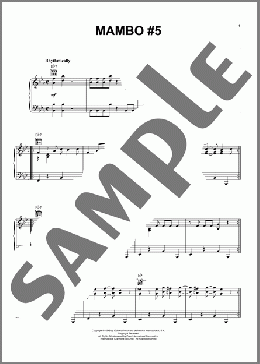 Mambo #5(Perez Prado & His Orchestra) 楽譜 ピアノ（ソロ） ダウンロード