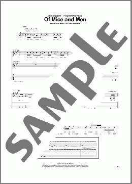 Of Mice And Men(Megadeth) 楽譜 ギター（ソロ） ダウンロード
