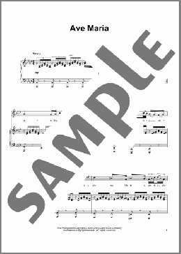 Ave Maria(Ronan Tynan/Franz Schubert) 楽譜 ピアノ & ボーカル & ギター ダウンロード