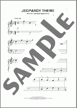 Jeopardy Theme(Merv Griffin/TV Theme Song) 楽譜 その他 ダウンロード