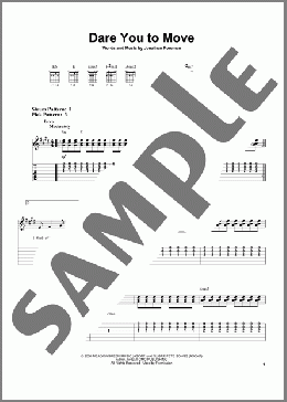 Dare You To Move(Switchfoot) 楽譜 ギター（ソロ） ダウンロード