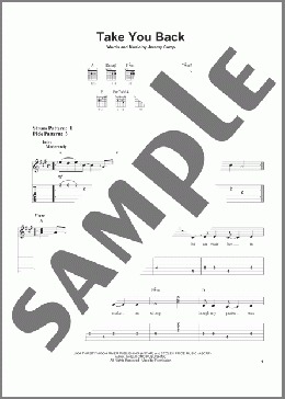 Take You Back(Jeremy Camp) 楽譜 ギター（ソロ） ダウンロード