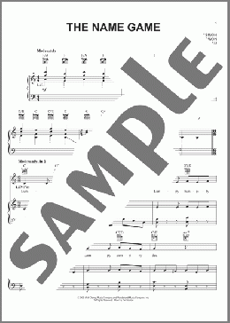 The Name Game(Carly Simon) 楽譜 ピアノ & ボーカル & ギター ダウンロード