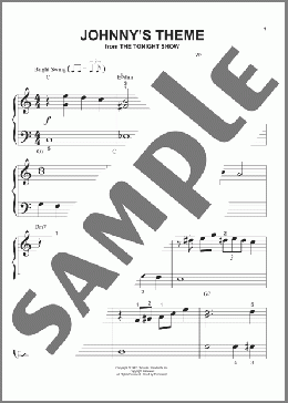 Johnny's Theme(Paul Anka/Johnny Carson/TV Theme Song) 楽譜 ピアノ（ソロ） ダウンロード