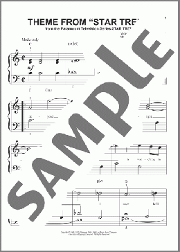Theme from Star Trek(R)(TV Theme Song/Gene Roddenberry) 楽譜 ピアノ（ソロ） ダウンロード