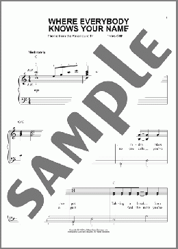 Where Everybody Knows Your Name(Gary Portnoy/TV Theme Song) 楽譜 ピアノ（ソロ） ダウンロード