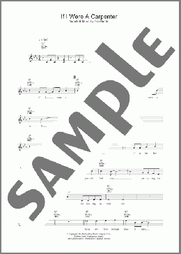 If I Were A Carpenter(Tim Hardin/Bobby Darin) 楽譜 その他 ダウンロード