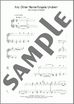 Any Other Name/Angela Undress (from American Beauty)(Thomas Newman) 楽譜 ピアノ（ソロ） ダウンロード