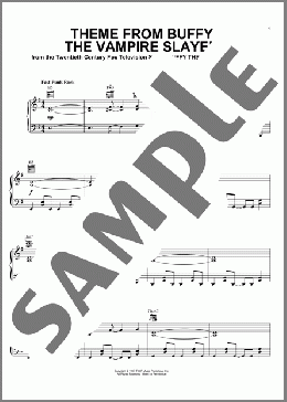 Theme From Buffy The Vampire Slayer(TV Theme Song/Charles Dennis/Buffy The Vampire Slayer (TV Series)) 楽譜 ピアノ（ソロ） ダウンロード