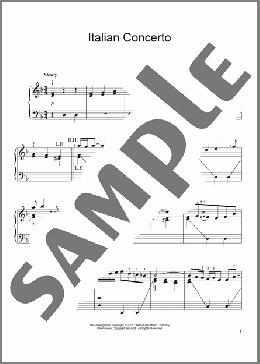 Italian Concerto In F(Johann Sebastian Bach) 楽譜 ピアノ（ソロ） ダウンロード