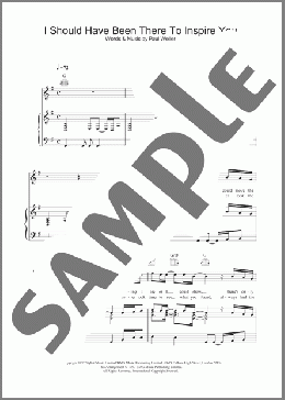 I Should Have Been There To Inspire You(Paul Weller) 楽譜 その他 ダウンロード