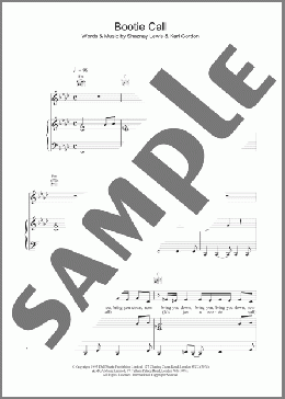 Bootie Call(All Saints) 楽譜 その他 ダウンロード